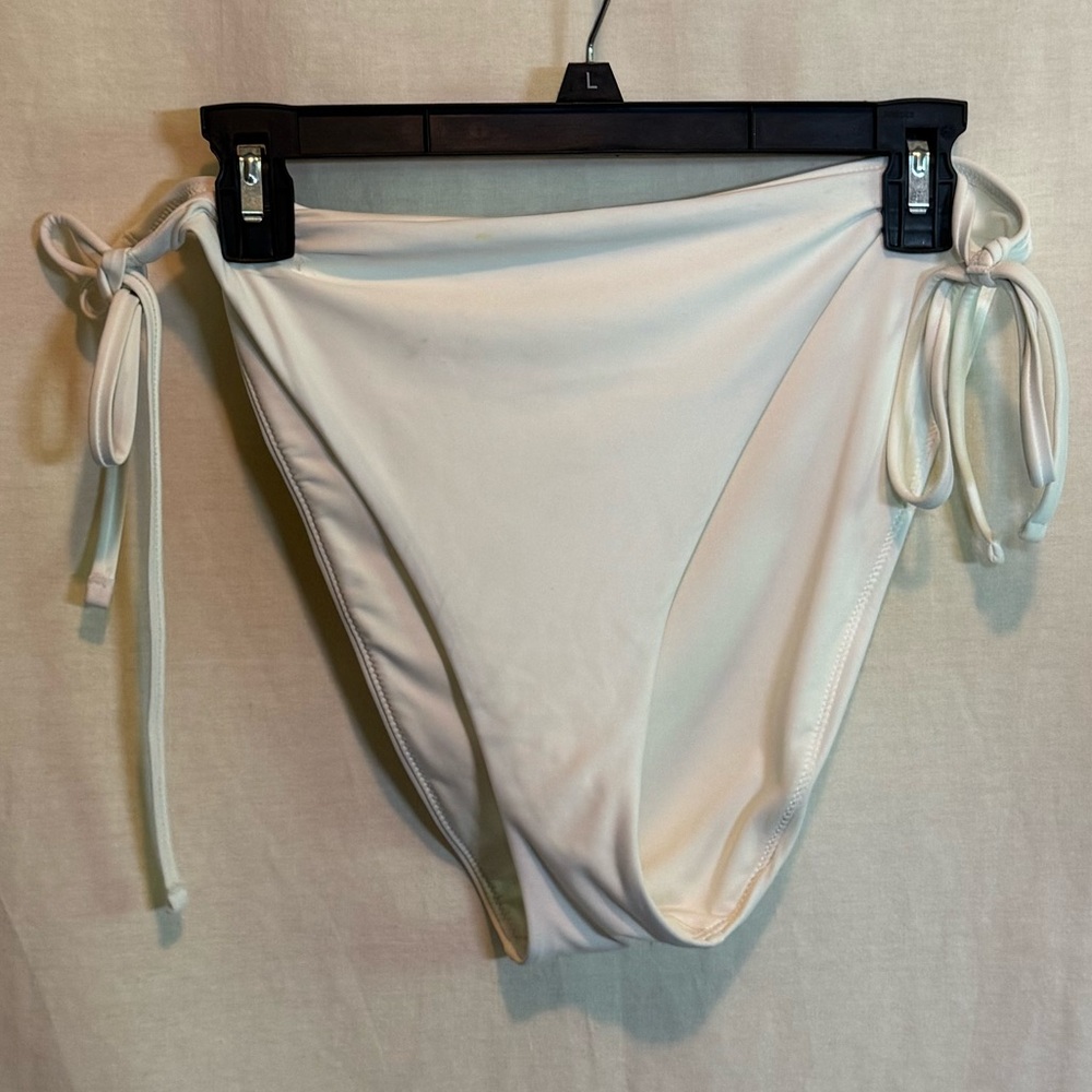 AA-467 Aerie NWT‎ PLUS SIZE XXL Cheekiest Side Tie White Swim Bikini Bottoms